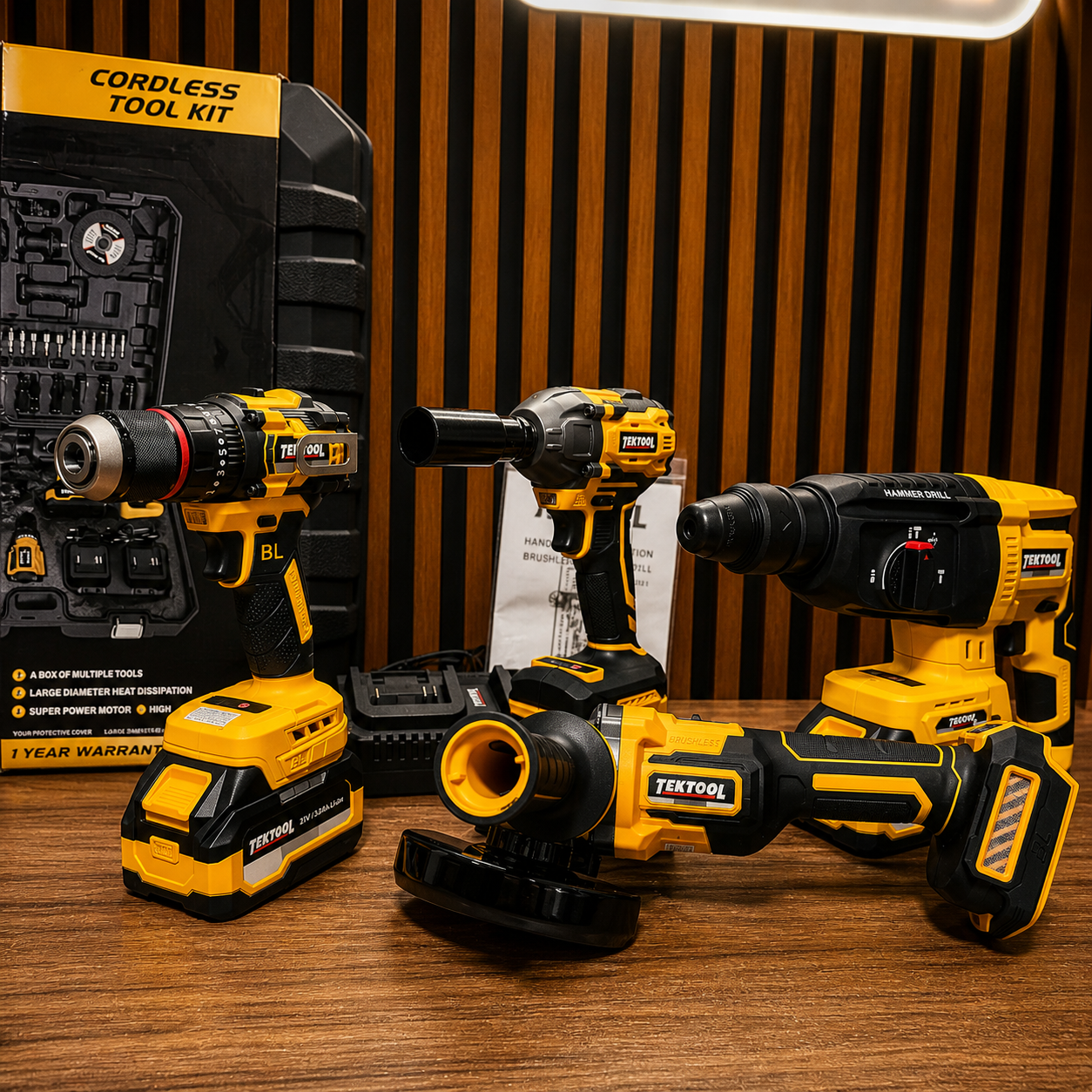 🔧 COMBO 4 HERRAMIENTAS TEKTOOL ORIGINAL – POTENCIA PROFESIONAL EN UN SOLO KIT