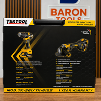 Combo TekTool 2 en 1 Original Taladro 1/2 (55Nm) + Pulidora 4"1/2 (850W) – 1 AÑO DE GARANTIA miniatura 7