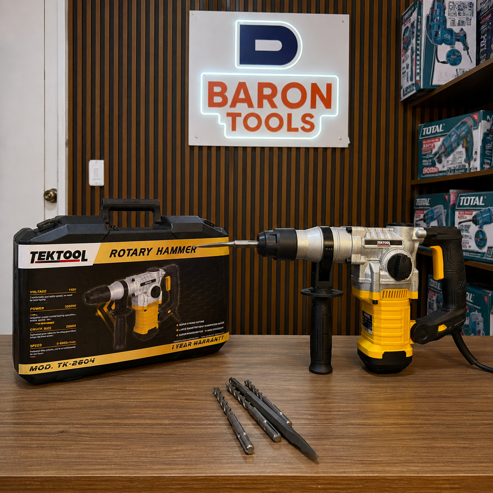 🔧 ROTOMARTILLO TEKTOOL 1050W – POTENCIA REAL PARA TRABAJO PESADO - 6