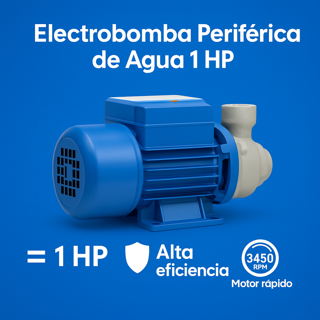 Electrobomba 1 HP – Periférica para Tanques, Pozos y Jardines
