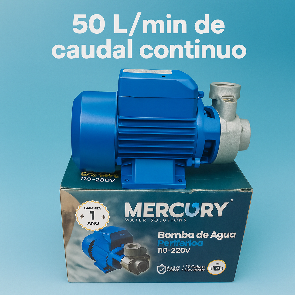 Electrobomba 1 HP – Periférica para Tanques, Pozos y Jardines