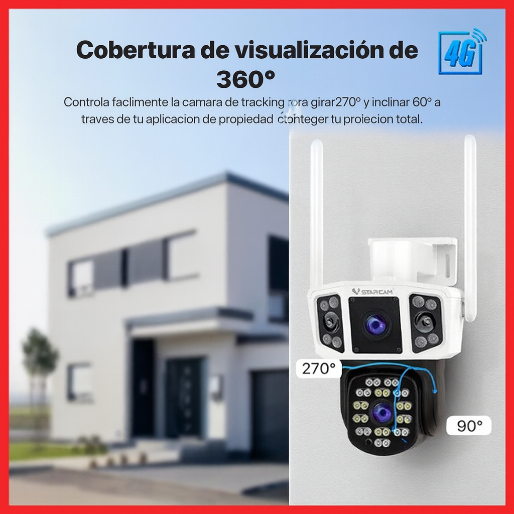 Cámara de Seguridad 4G PRO CAM4 MAX – Vigilancia Segura con SIM CARD