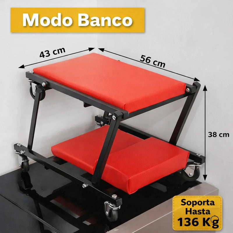 CamillaTipo Z - 2 En 1 Profesional Para Mecánicos – Soporta 120Kg a 150 Kg foto 2