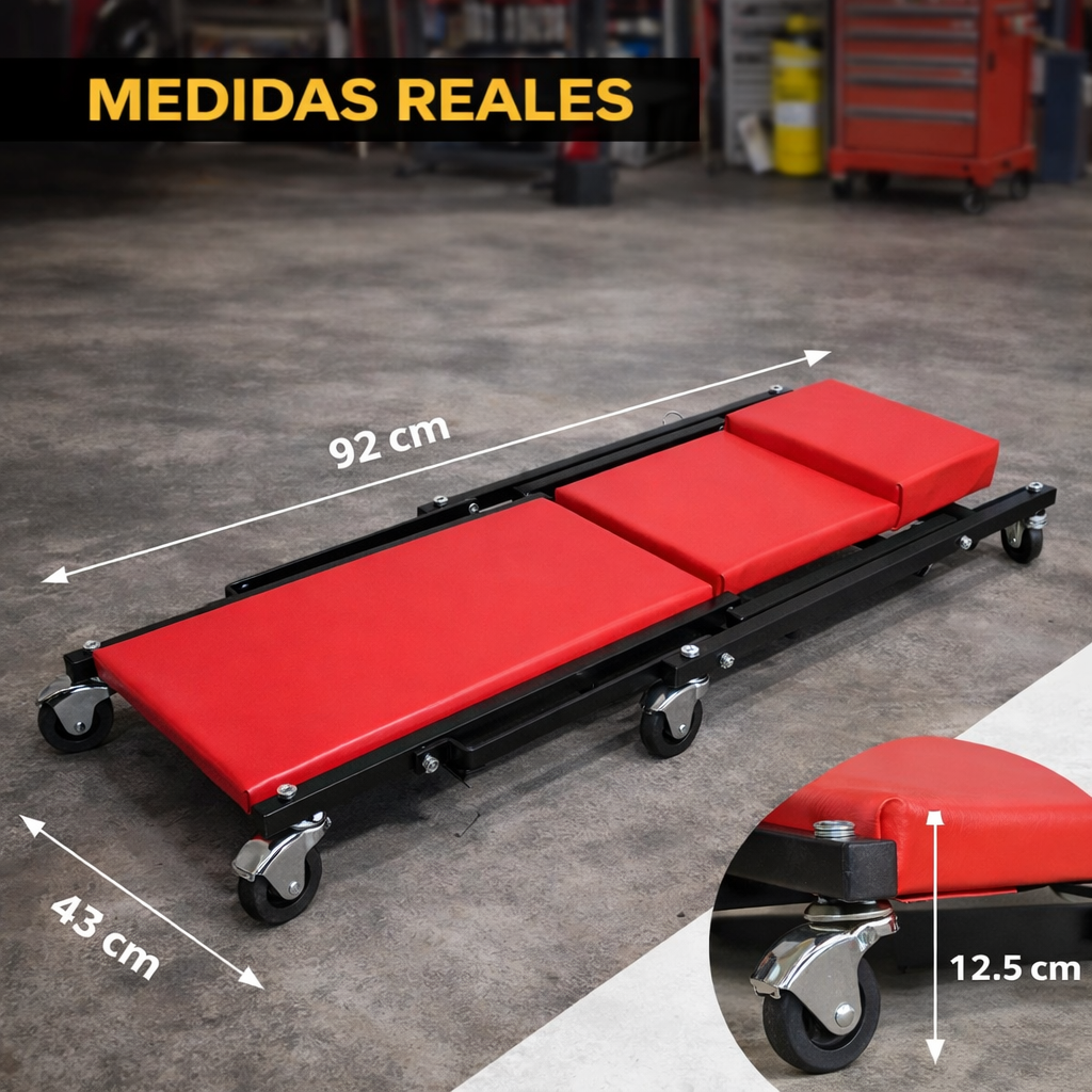 CamillaTipo Z - 2 En 1 Profesional Para Mecánicos – Soporta Hasta 136 Kg