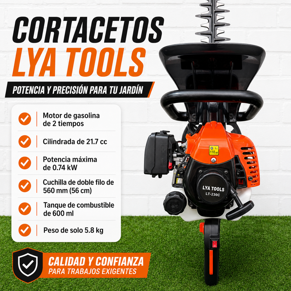 Cortasetos a Gasolina LYA Tools 21.7cc – Cuchilla de 56cm / 1 Año de Garantia - 2
