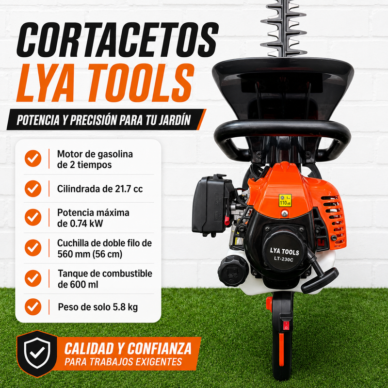 Cortasetos a Gasolina LYA Tools 21.7cc – Cuchilla de 56cm / 1 Año de Garantia foto 2