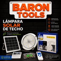 Lampara Solar LED de Techo 40W con Control Remoto y 3 Tonos de Luz miniatura 7