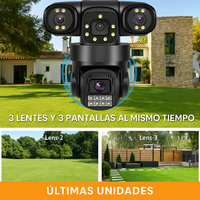 Seguridad Total - Cámara 3 Lentes WIFI Giratorios 360° miniatura 5