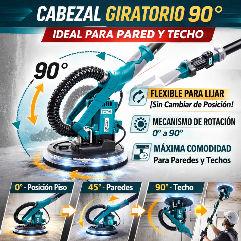 Lijadora de Pared y Techo Total 1050W / 100% Original  / 1 año garantía foto 6