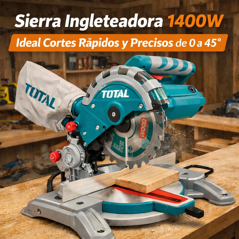 Sierra Ingleteadora TOTAL 8" 1400W foto 1