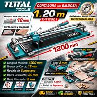 Cortadora de Baldosa Total 1.20 m (THT12001) – Rodaja de Tungsteno miniatura 1