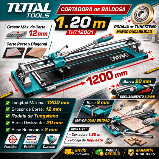 Cortadora de Baldosa Total 1.20 m (THT12001) – Rodaja de Tungsteno