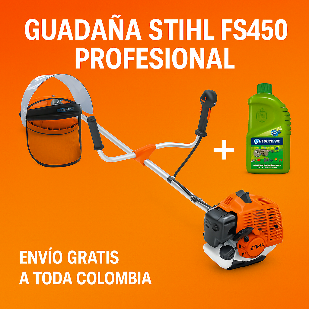 Guadaña  Sthil Fs450 Con Mascara protectora y Aceite