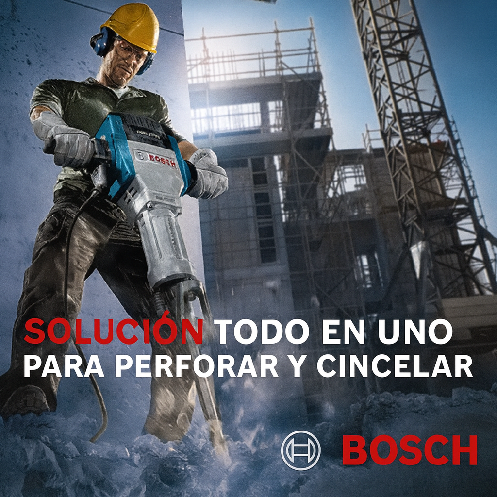 Demoledor  Bosh 1850 W   Potencia Alemana para Trabajo Pesado con estuche metalico