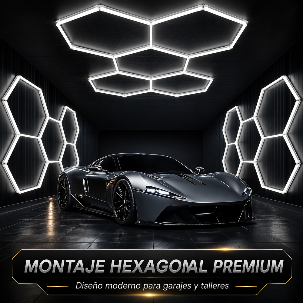 Lámpara Hexagonal LED BigLed 168W – 5 Hexágonos, 3 Tonos de Luz y 1 Año de Garantía - 10