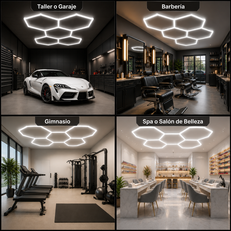Lámpara Hexagonal LED BigLed 168W – 5 Hexágonos, 3 Tonos de Luz y 1 Año de Garantía foto 2