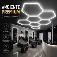 Lámpara Hexagonal LED BigLed 168W – 5 Hexágonos, 3 Tonos de Luz y 1 Año de Garantía miniatura 8