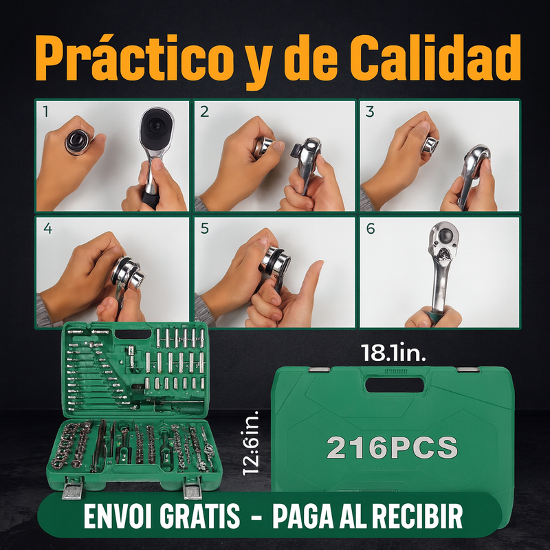 Set de Herramientas de 216 Piezas CR-V Originales GERMANY foto 3