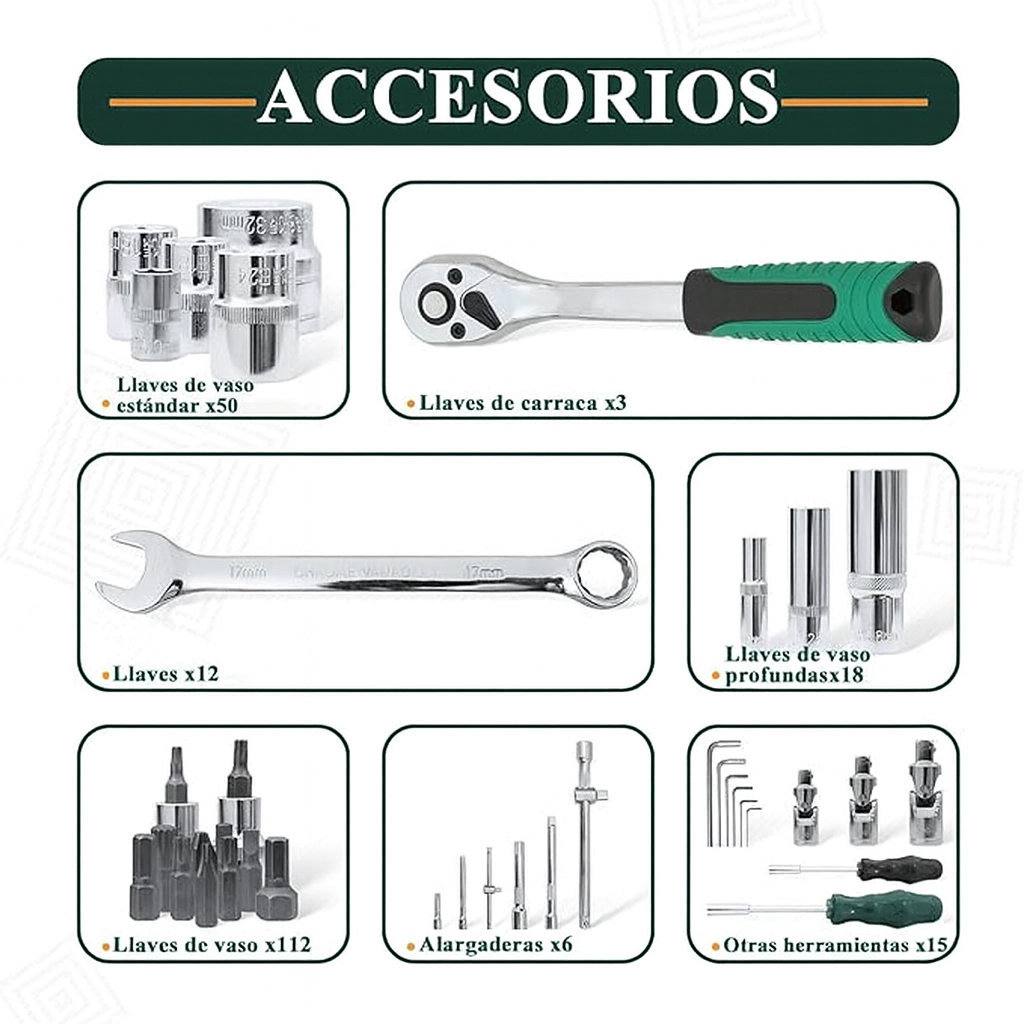 Set de Herramientas de 216 Piezas CRV ¡Precisión y Resistencia para