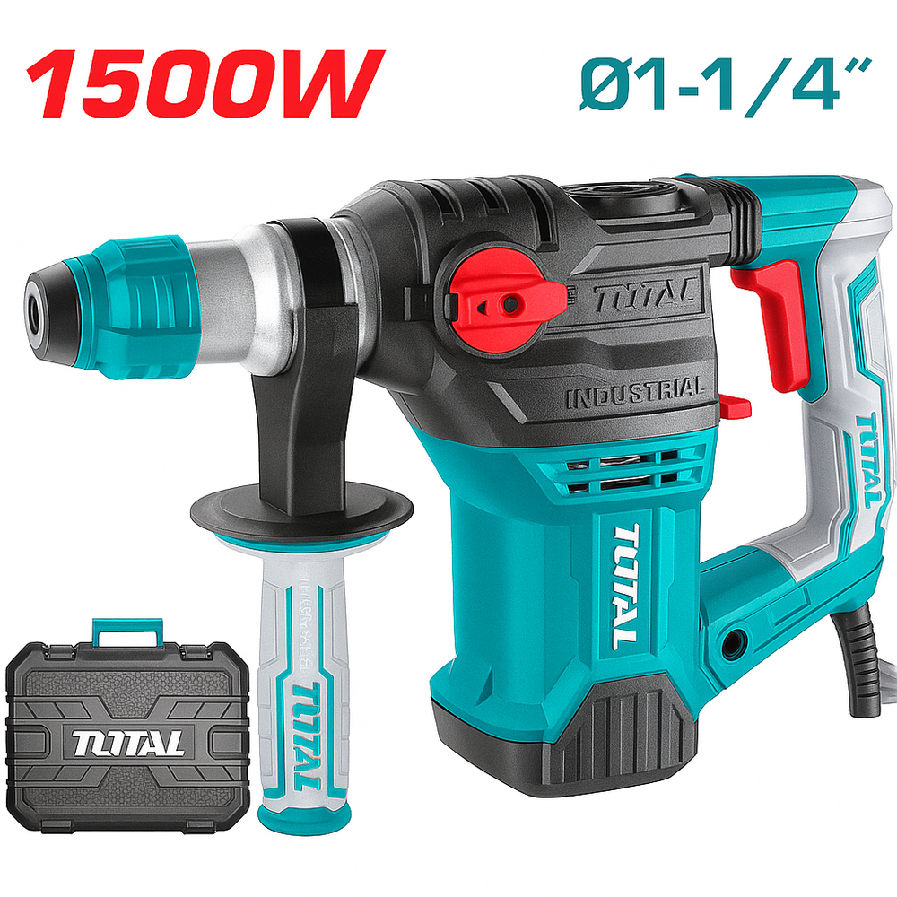 Rotomartillo Industrial SDS Plus 1500W TOTAL – 100% Original - 1 AÑO de Garantía - 9