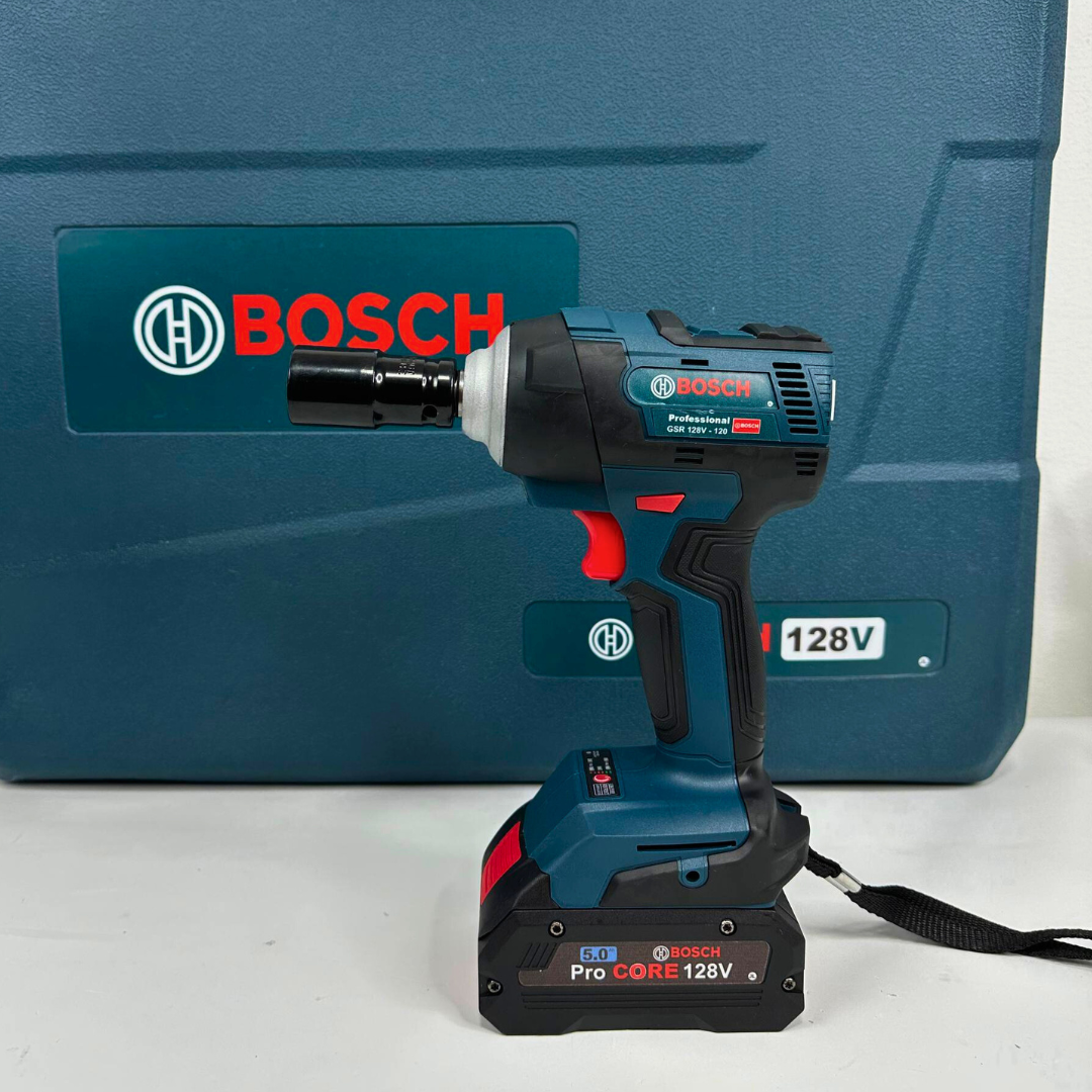 Combo 4 en 1  BOSCH (Pulidora 10.000 RPM, Rotomartillo Triple Función, Taladro 3/8 y Llave de Impacto 400 Nm) Brushless Motor, 4 Baterías.