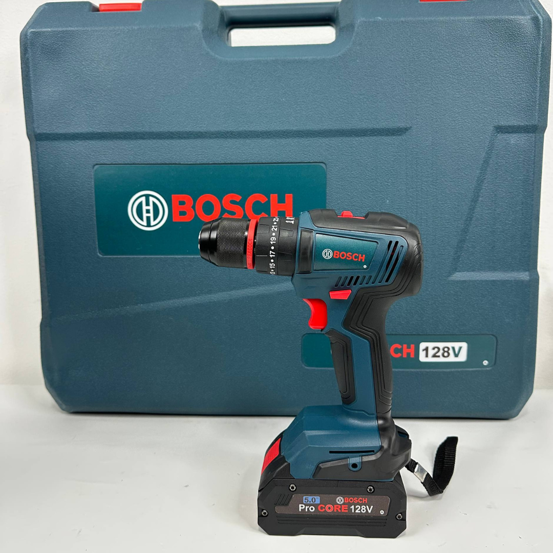 Combo 4 en 1  BOSCH (Pulidora 10.000 RPM, Rotomartillo Triple Función, Taladro 3/8 y Llave de Impacto 400 Nm) Brushless Motor, 4 Baterías.