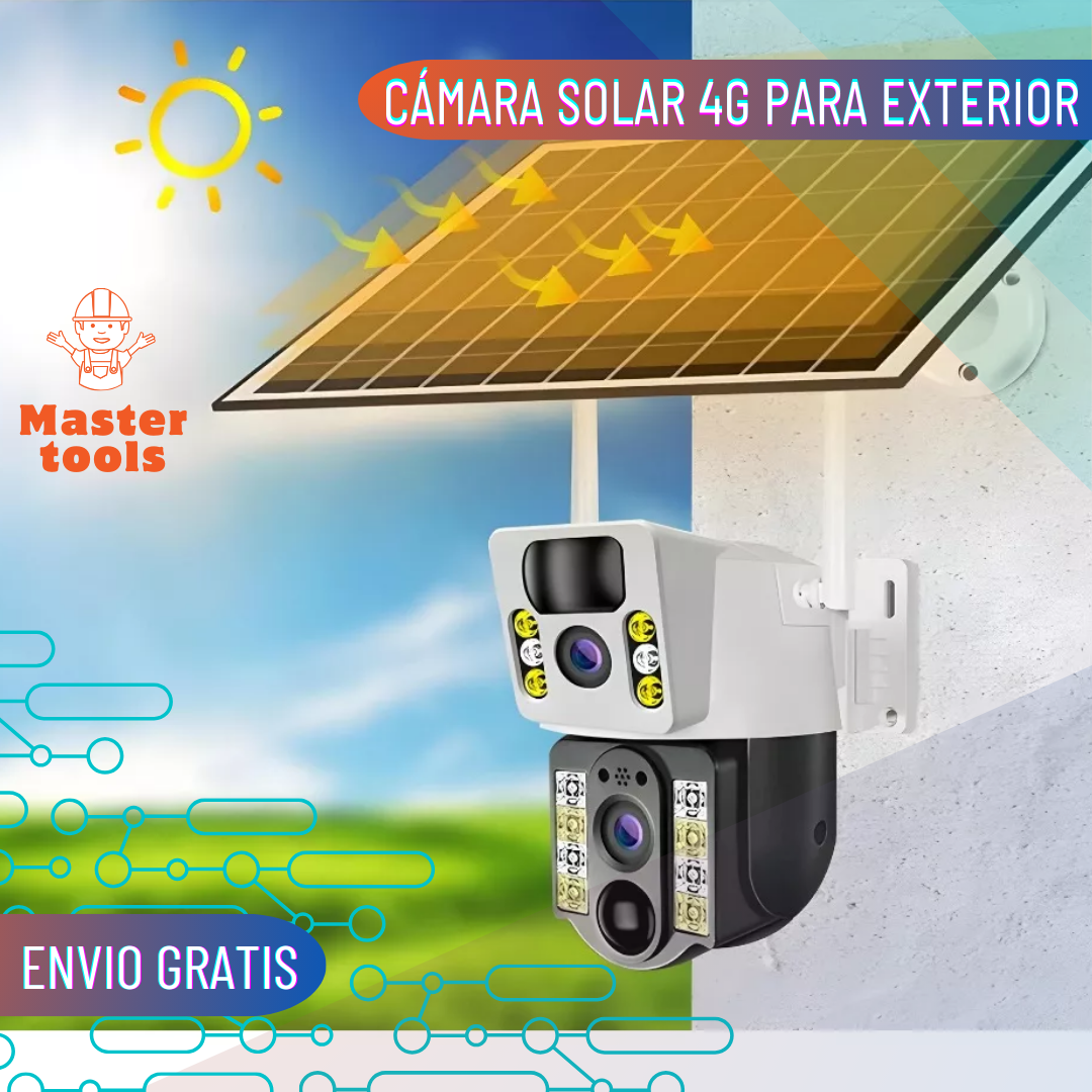Cámara Solar 4g - Interiores y Exteriores - Funciona con Chip (Claro o Movistar)