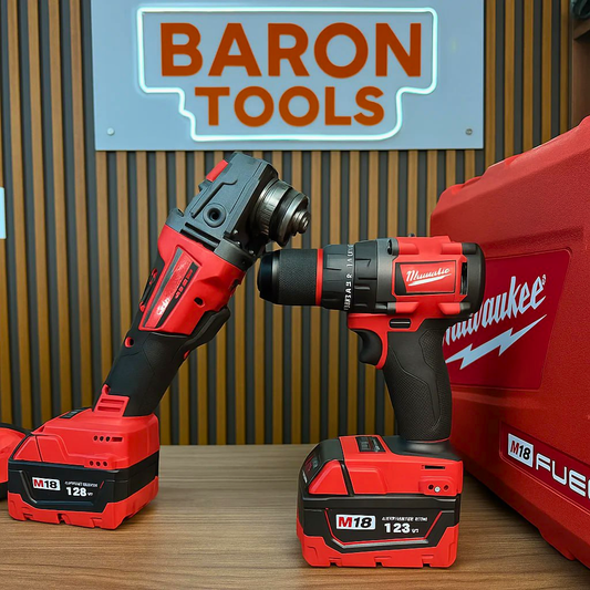 Combo 2 en 1  Taladro 1/2" + Pulidora 4 1/2" Inalámbrica MILWAUKEE Brushless (Sin Escobillas) – Trabajo Profesional