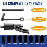 Multiplicador de Fuerza Industrial – 4800Nm | Kit Completo con Copas, Adaptador y Maletín miniatura 15