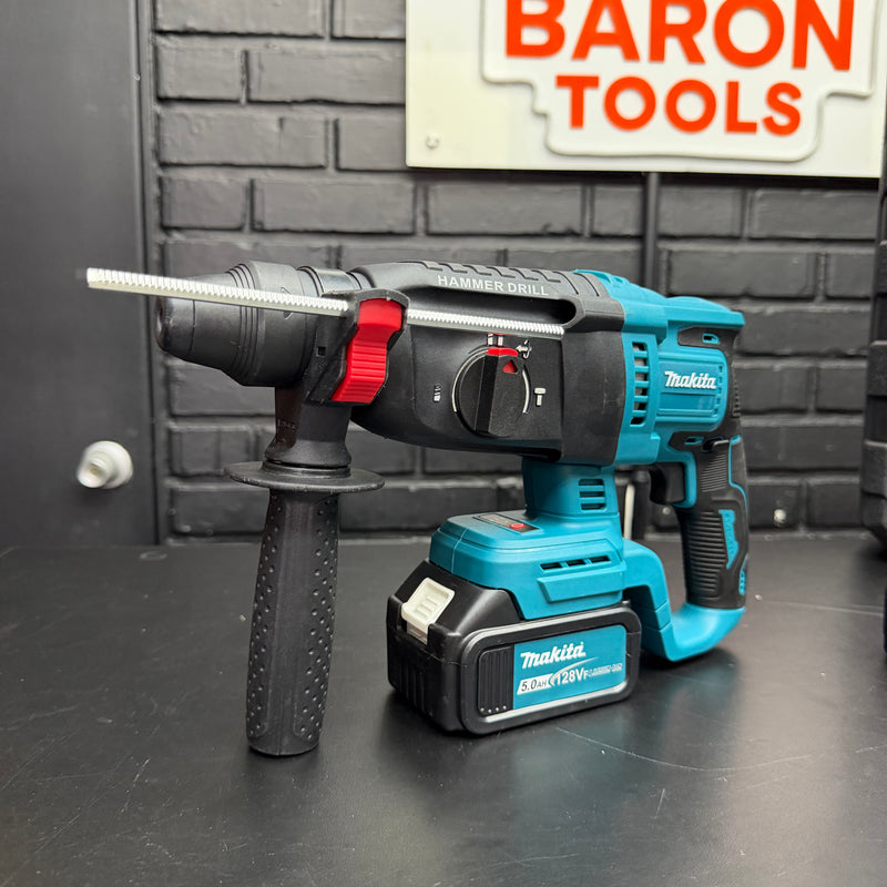 Combo tipo Makita 4 Herramientas Brushless 128V | Rotomartillo + Llave de Impacto + Taladro + Pulidora | 6 Baterías 5.0 Ah + 2 Cargadores | 6 Meses de Garantía foto 2