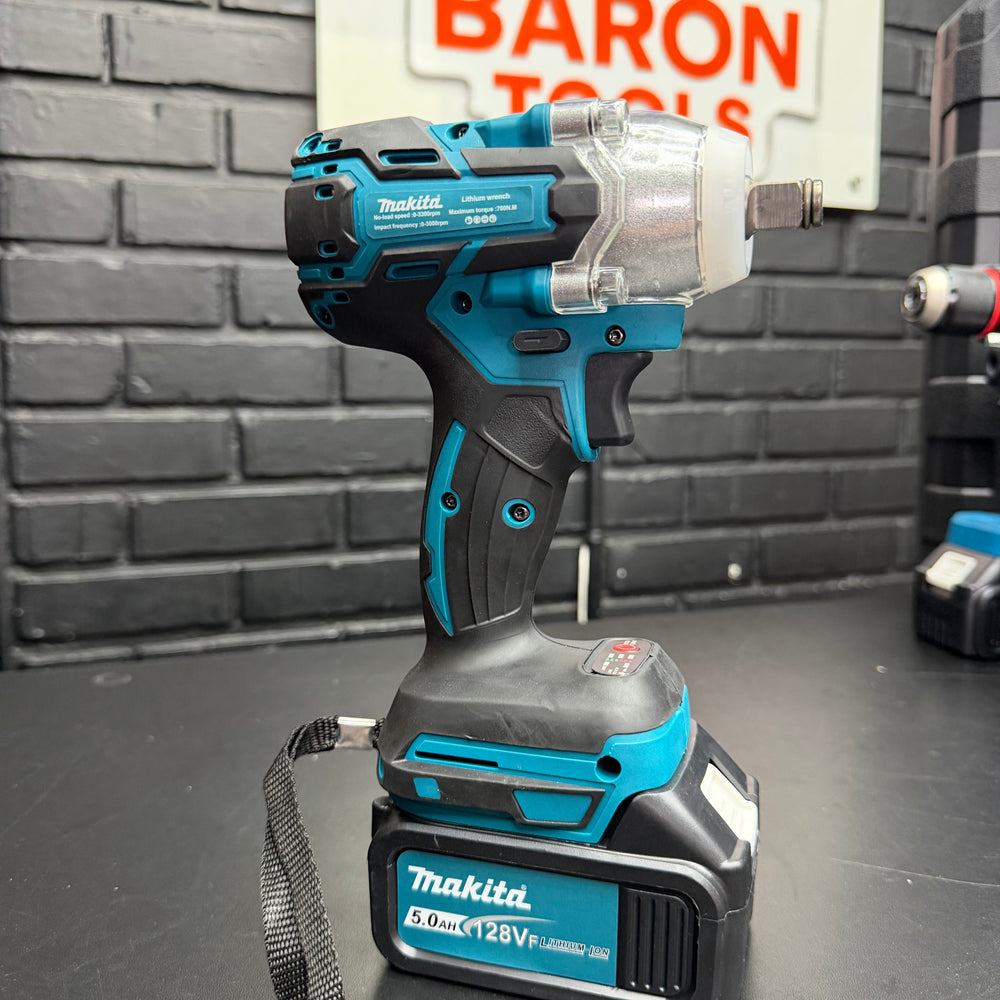 Combo tipo Makita 4 Herramientas Brushless 128V | Rotomartillo + Llave de Impacto + Taladro + Pulidora | 6 Baterías 5.0 Ah + 2 Cargadores | 6 Meses de Garantía - 5