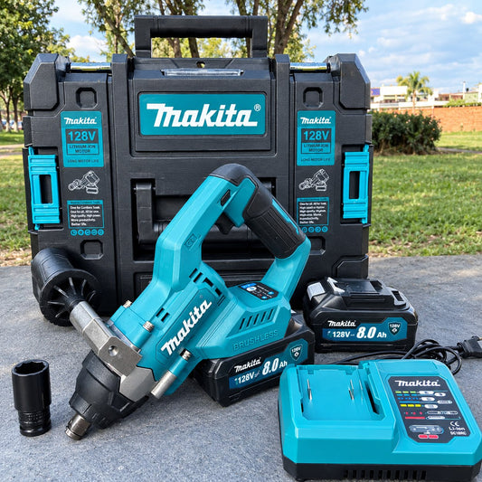 Llave de Impacto Makita 900 Nm Brushless 128V 1/2" — 2 Baterías 8.0 Ah | 1 Año de Garantía