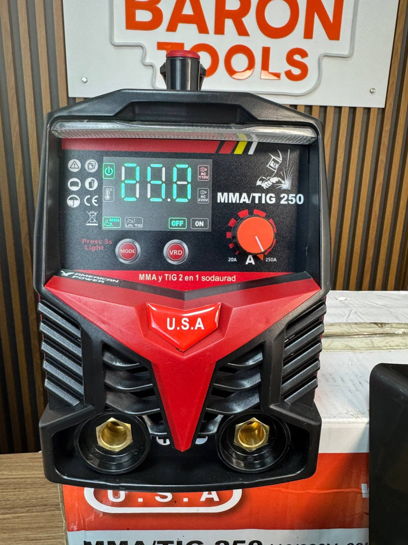 Soldador Lincoln 250A Inversor MMA/TIG – Perfecto para revestida. Aguanta trabajo continuo foto 4