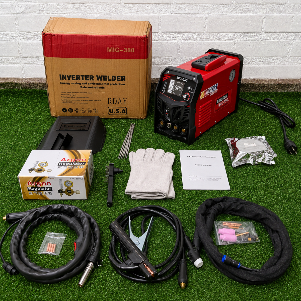 Inversor Multiproceso Lincoln Electric MIG-380A — MMA / MIG / TIG con Kit Completo - en uso