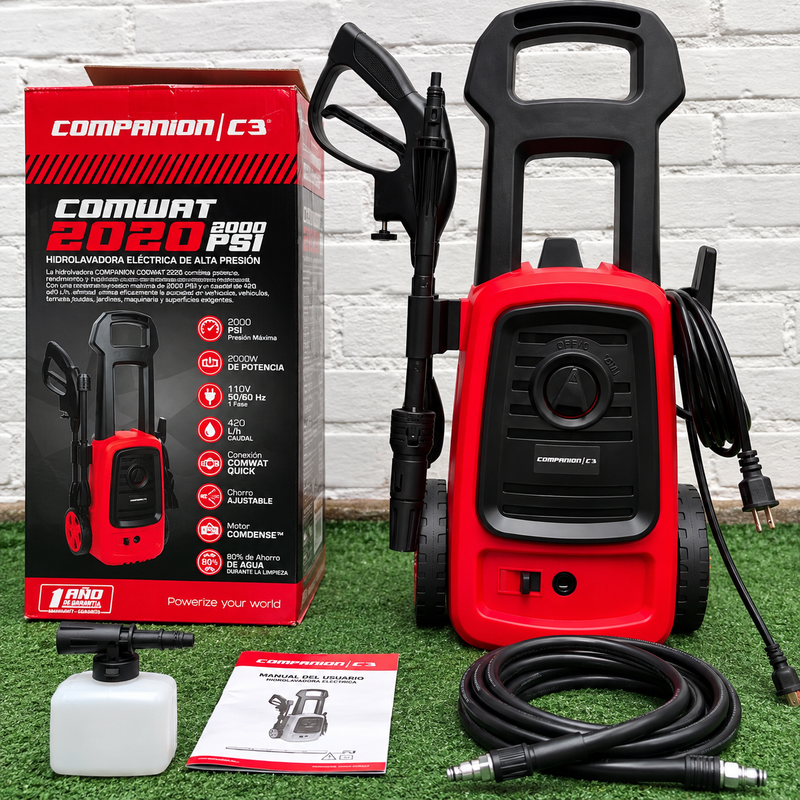 Hidrolavadora de Alta Presión Companion — 2000 PSI · 2000W · 420 L/h | 1 Año de Garantía foto 8