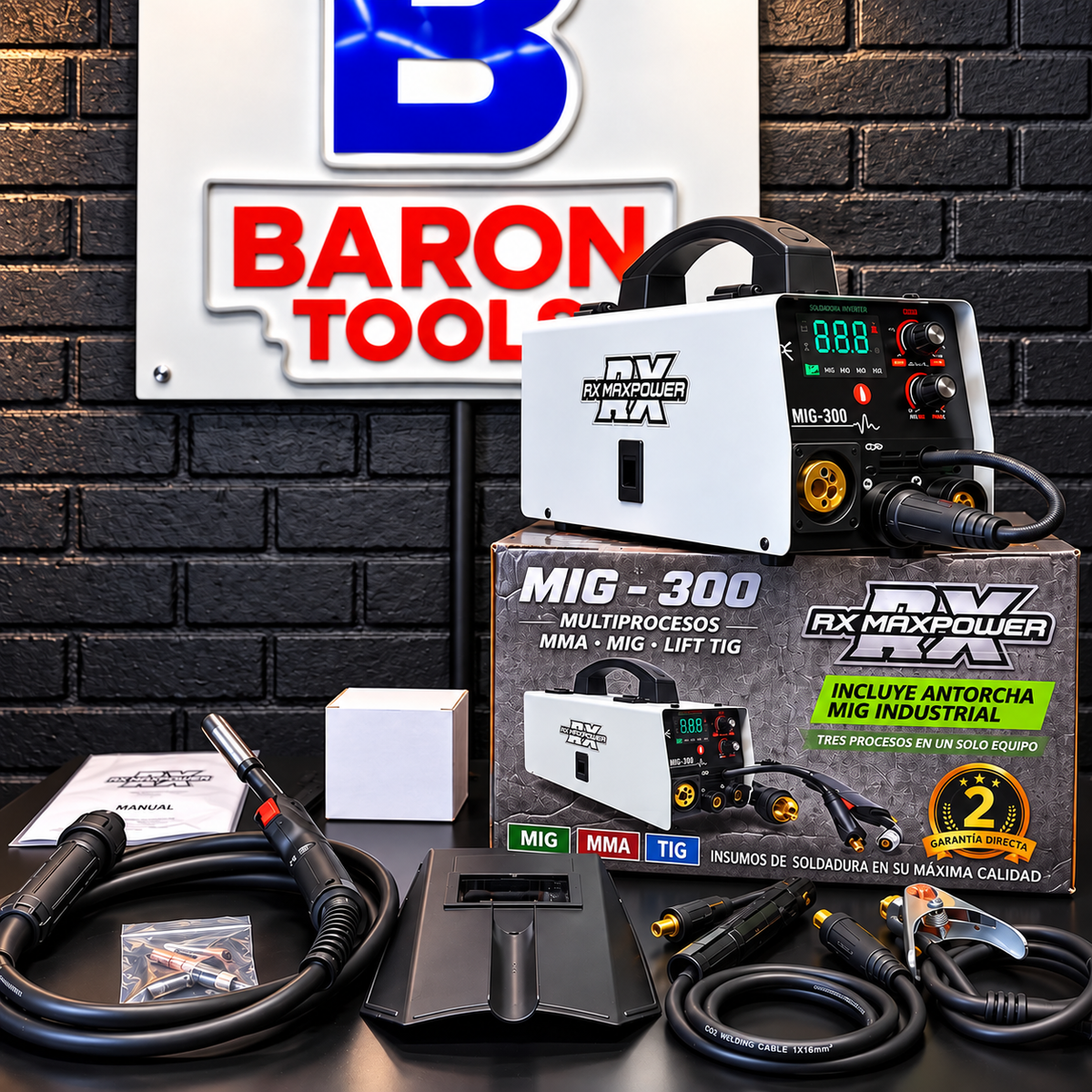 Soldadora Inversora RX Max Power MIG-300 Blanca 300A — MIG · MMA · Lift TIG | 110V/220V - 2 Años de Garantia - en uso