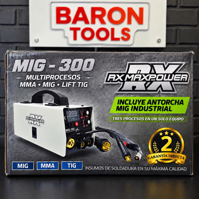 Soldadora Inversora RX Max Power MIG-300 Blanca 300A — MIG · MMA · Lift TIG | 110V/220V - 2 Años de Garantia foto 6