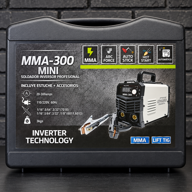 Soldador Inversor 300 AMP | MMA + LIFT TIG | Quema 6011, 6013 y 7018 | Bifásico 110V/220V | 2 Años de Garantía foto 5