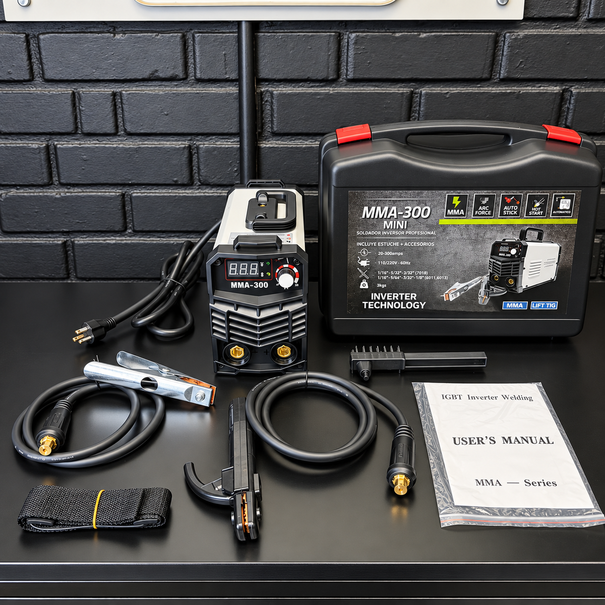 Soldador Inversor 300 AMP | MMA + LIFT TIG | Quema 6011, 6013 y 7018 | Bifásico 110V/220V | 2 Años de Garantía - en uso