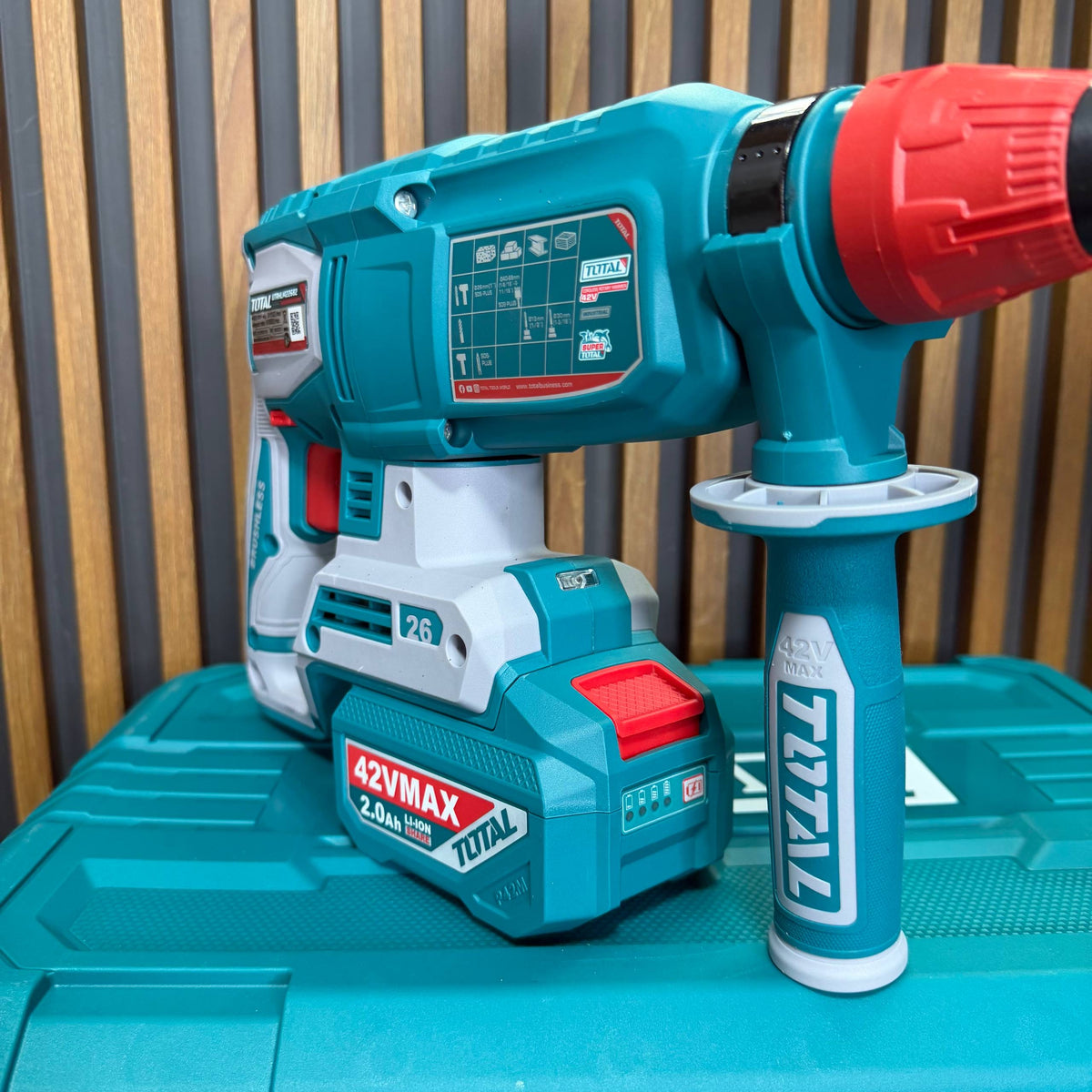 Rotomartillo Inalámbrico TOTAL 42V SDS Plus Industrial — 2.5 J - 6