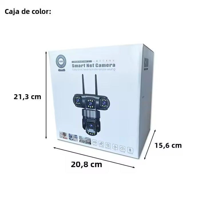 Seguridad Total - Cámara 3 Lentes WIFI Giratorios 360° - 9
