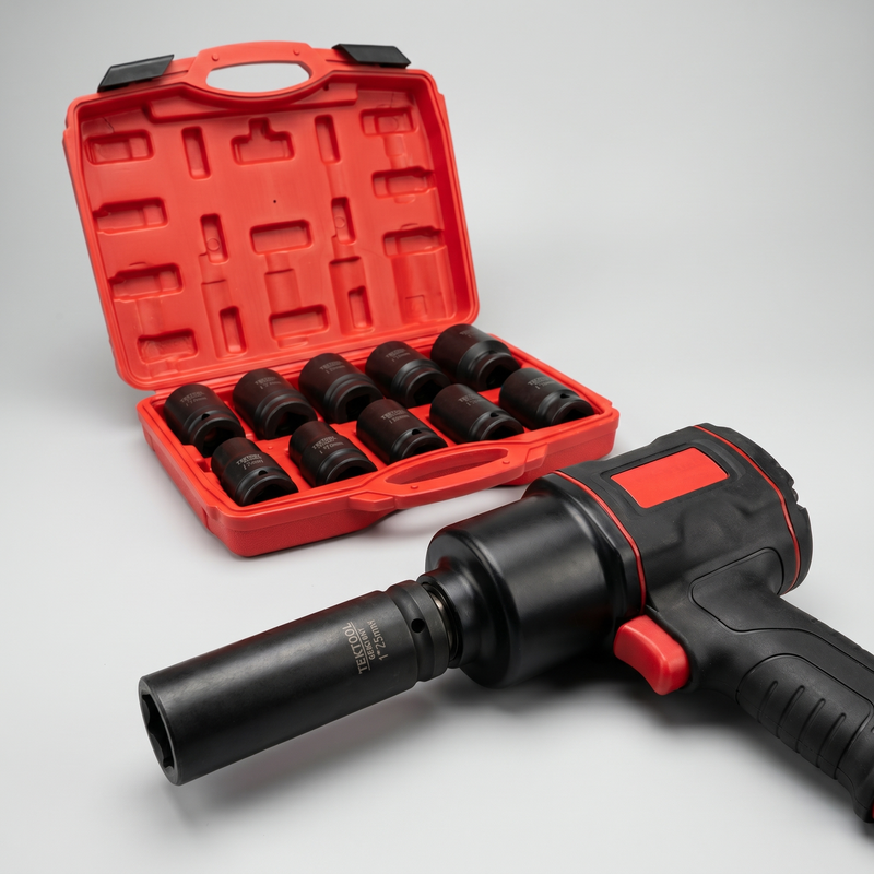 Juego de 10 Copas de Impacto Cr-V 3/4" TEKTOOL - 21 a 41mm foto 2