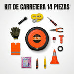 Kit de Carretera BOMAO 14 Piezas — Estuche Tipo Llanta miniatura 1