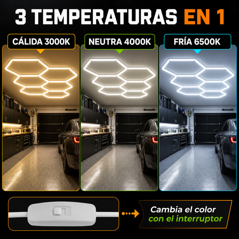 Lámpara Hexagonal LED BigLed 168W – 5 Hexágonos, 3 Tonos de Luz y 1 Año de Garantía foto 9