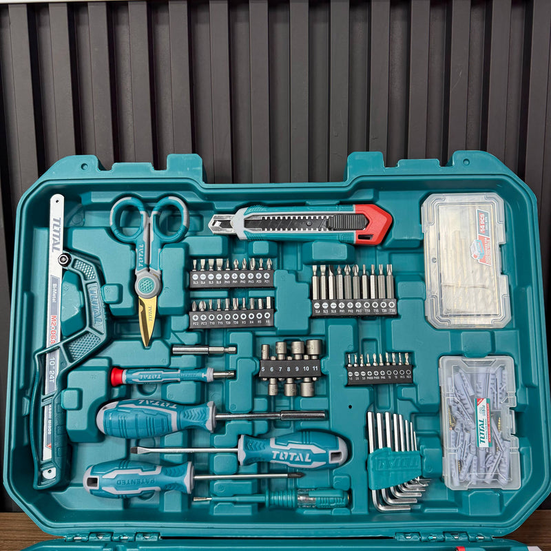 Kit de Herramientas TOTAL 166 Piezas con Taladro Brushless 20V foto 6