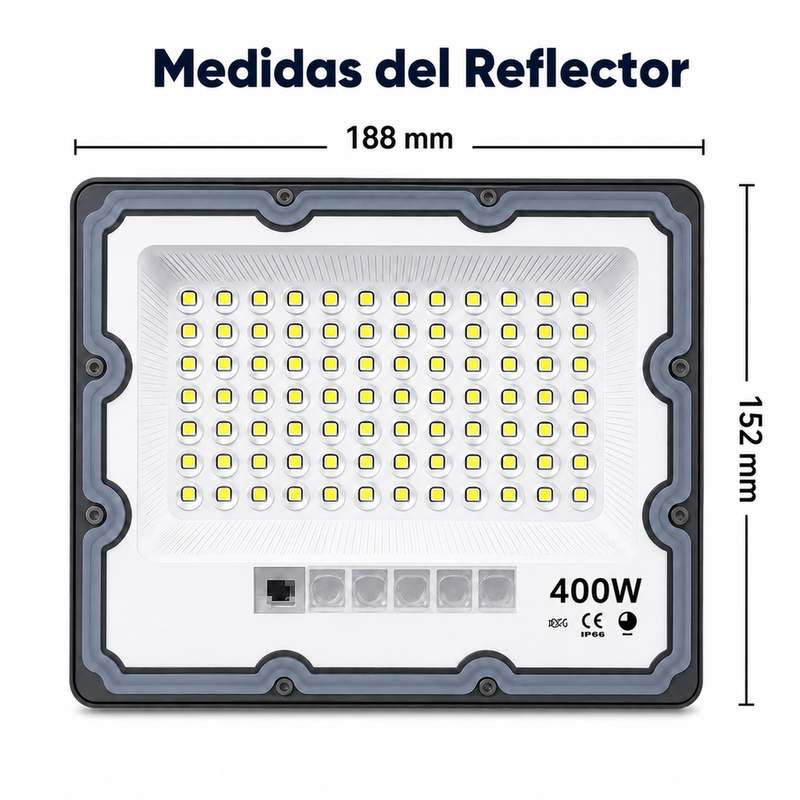 Reflector Solar CEB 400W Reales · Certificado RETILAP · Garantía 1 año foto 9