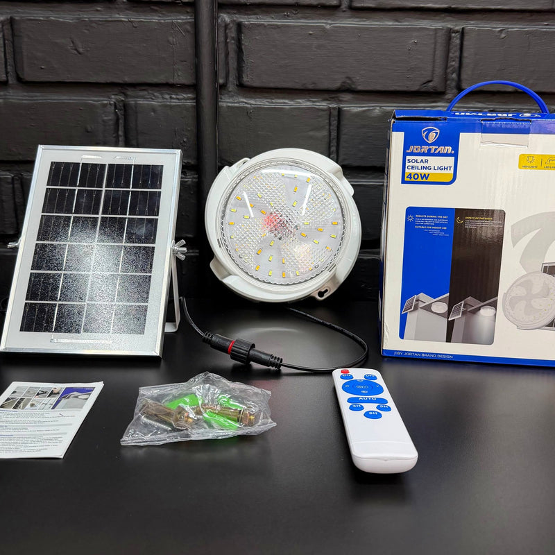 Lampara Solar LED de Techo 40W con Control Remoto y 3 Tonos de Luz foto 5