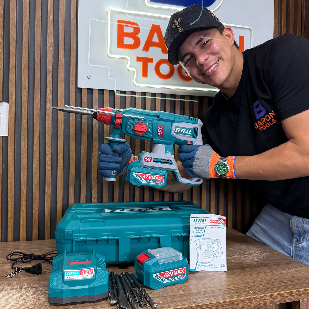 Nuevo Rotomartillo TOTAL 42V Inalámbrico SDS Plus  - Uso Industrial / 1 Año de Garantia