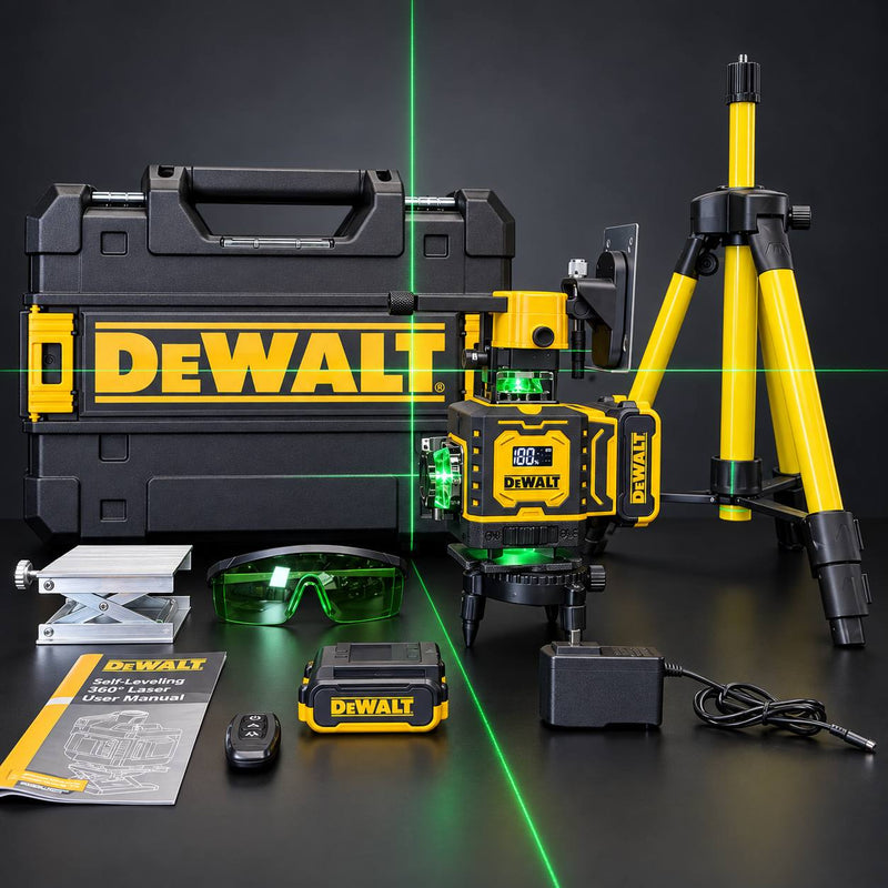 Nivel Láser DeWALT 16 Líneas Verdes 4x360° – Autonivelante con accesorios foto 8