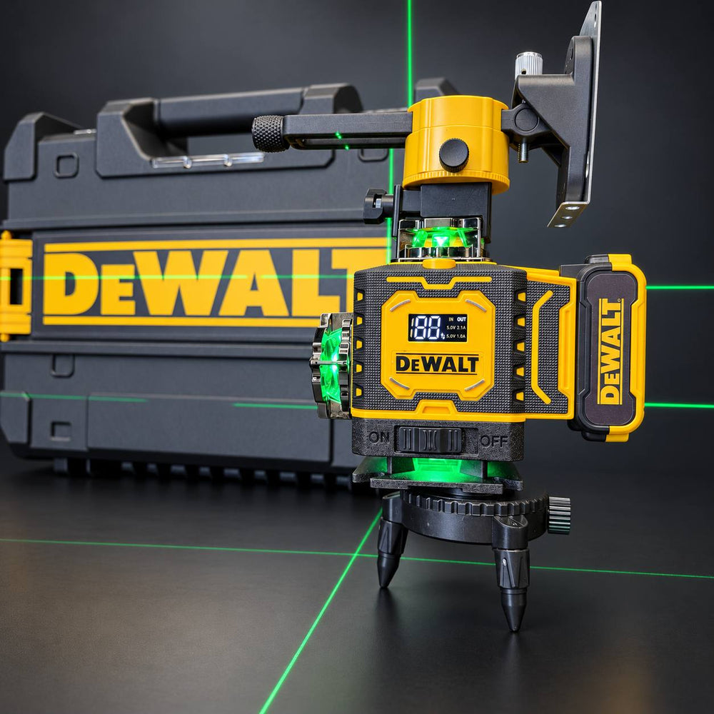 Nivel Láser DeWALT 16 Líneas Verdes 4x360° – Autonivelante con accesorios - 6